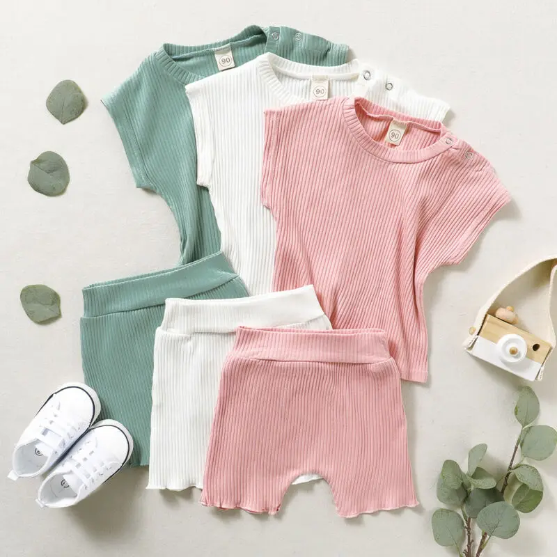 2 шт. Детская летняя одежда для маленьких девочек укороченный топ на бретельках с