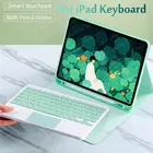 Чехол с клавиатурой для iPad 7 поколения A2197 A2200 A2198 A2232, сенсорная клавиатура для iPad 10,2, чехол с карандашом и Мышкой