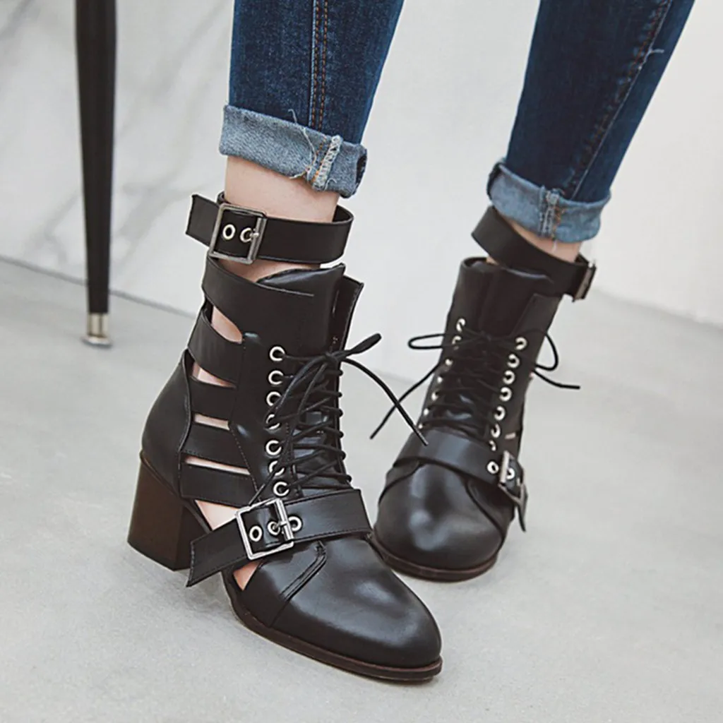 Женские сандалии в готическом стиле панк ретро повседневная обувь ковбойские