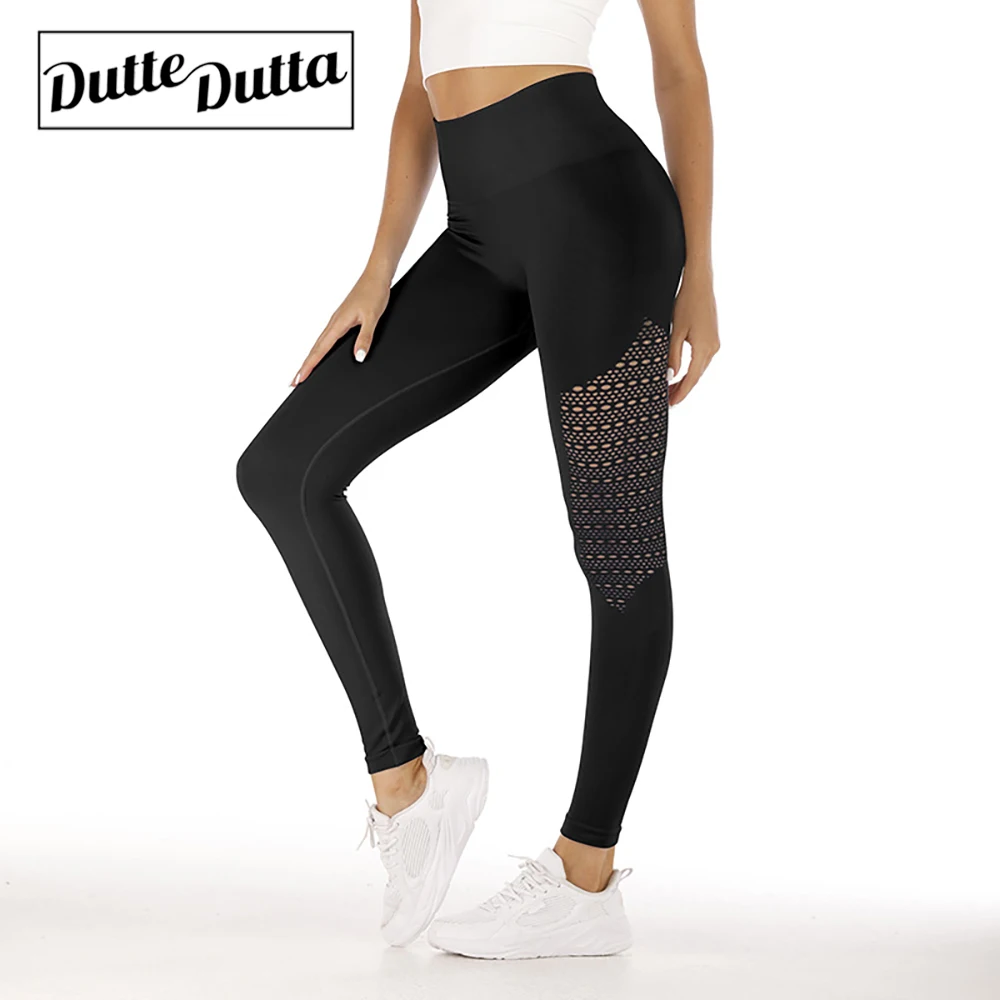 Сексуальные женские штаны для йоги высокая талия тянущаяся сетка быстросохнущие