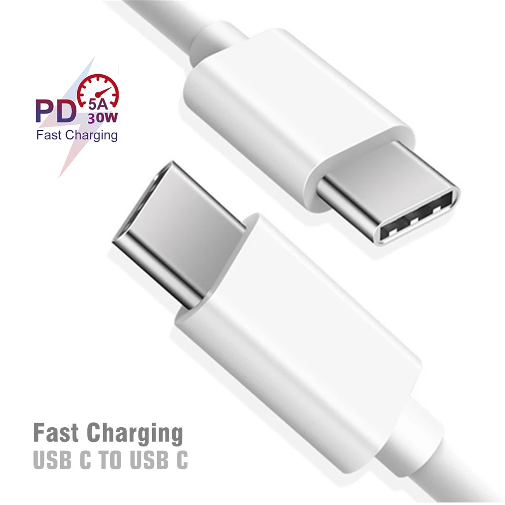 PD USB C к USB C кабель быстрой зарядки двойной тип C кабель для Xiaomi mi a3 mi 9t красный mi быстрое зарядное устройство для Macbook к type C Телефон