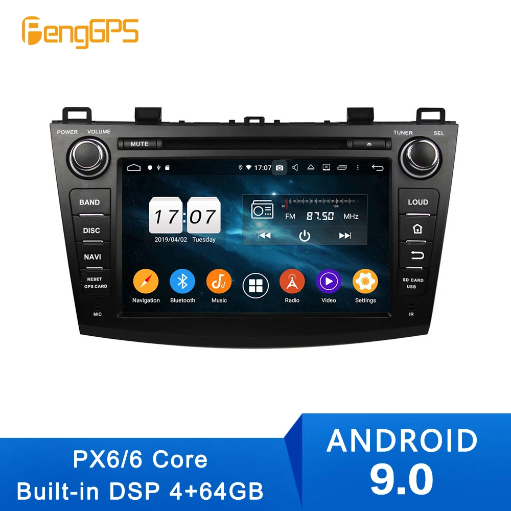 Автомагнитола для Mazda 3 9 0-gps-навигация dvd-плеер Android 2009 4 Гб + 64 ГБ 2012 дюйма