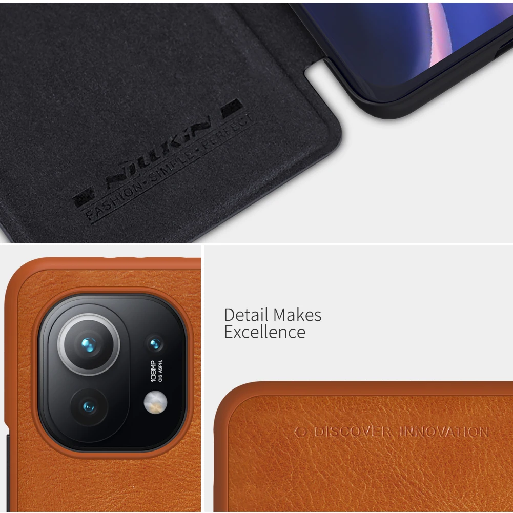 

Funda case For Xiaomi Mi 11 Nillkin smart wake up Qin wallet Flip Leather case for xiaomi mi11 cover case
