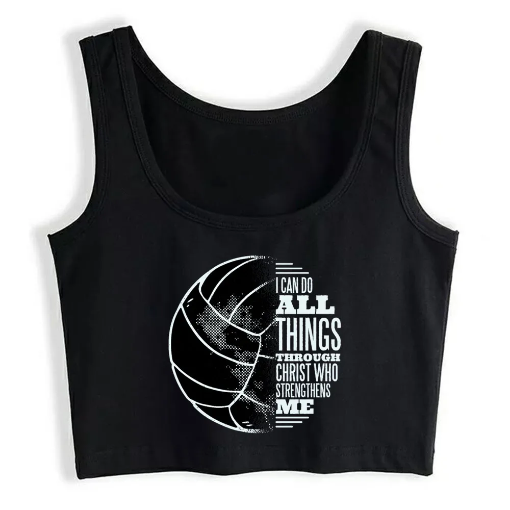 

Crop Top Women I Can Do All Things Through Christ Who Strengthens Harajuku Tank Top Women Print Women Clothes