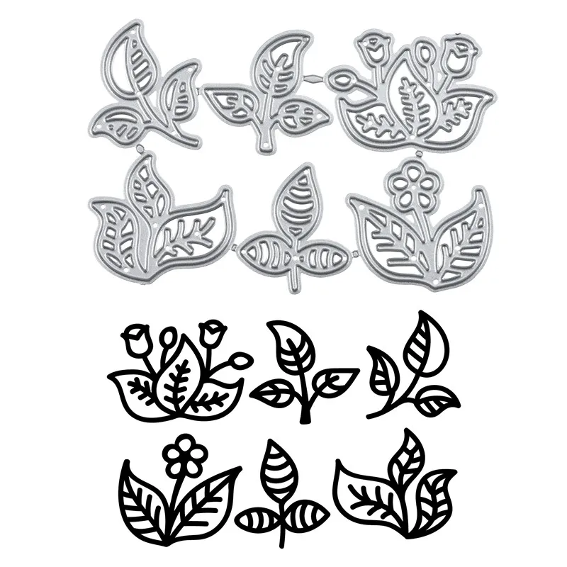 DiyArts металлический трафарет для вырезания цветов листьев ветвей шаблоны
