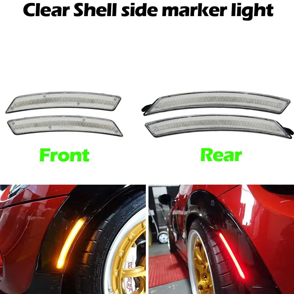 Передний и задний Янтарный красный светодиодный габаритный фонарь для 1 го