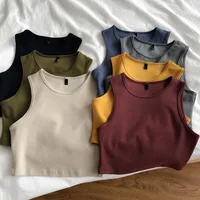 Женский укороченный топ Yezw из полиэстера и хлопка