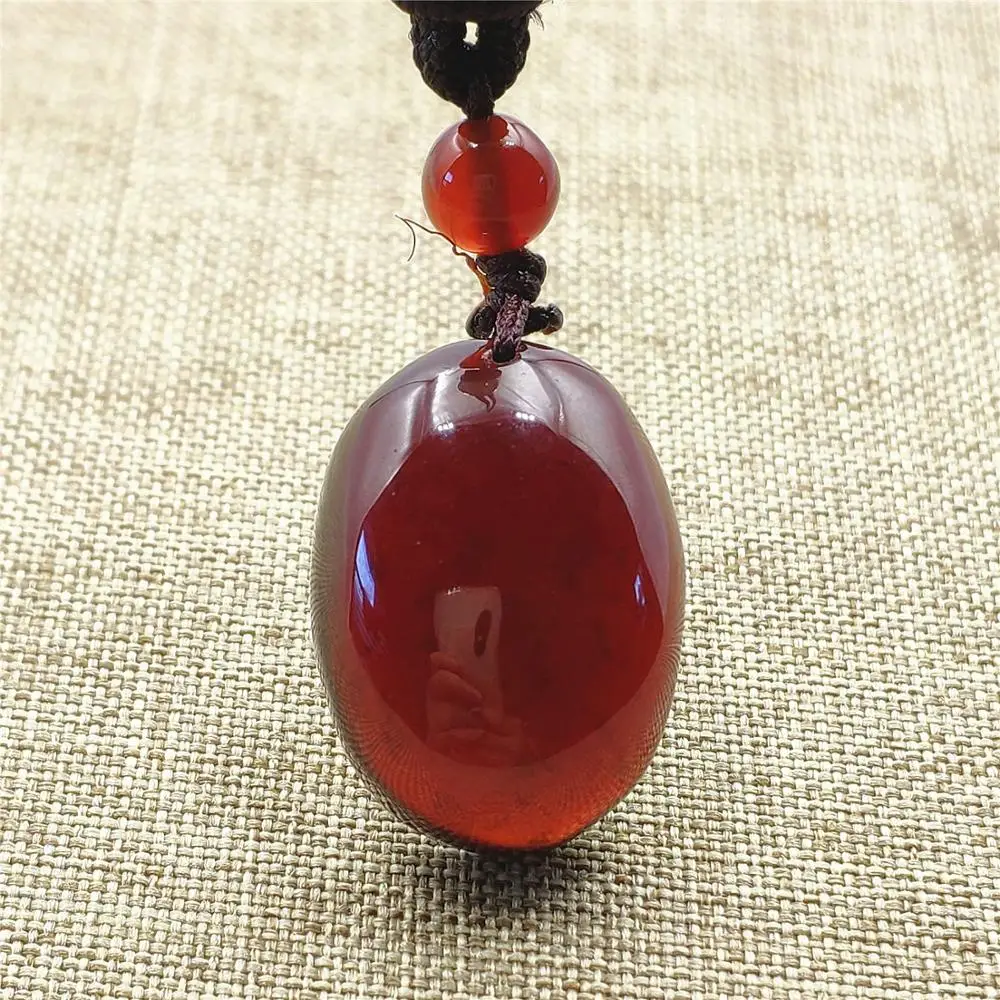 Подвеска с натуральным гранатом и красным кристаллом 23x16x9 мм | Подвески