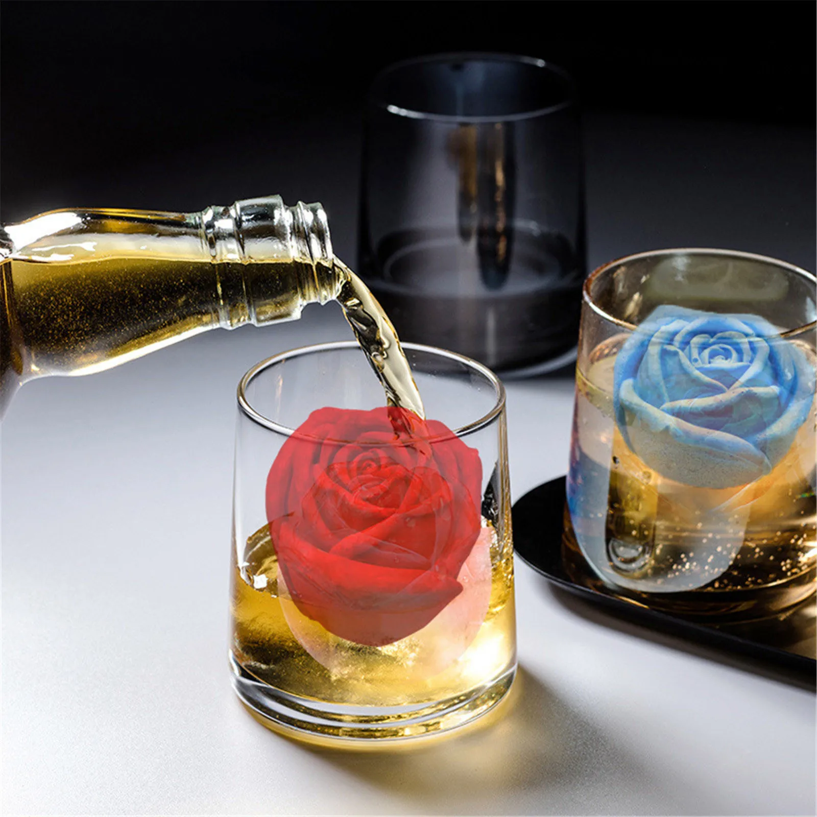 

Ice Cube Maker Rose Ice Mold Cake Tools Ice Cube Tray Ice Cream Moule Silicone Rose Ice Tray Silicone Mold Moldes De Silicona