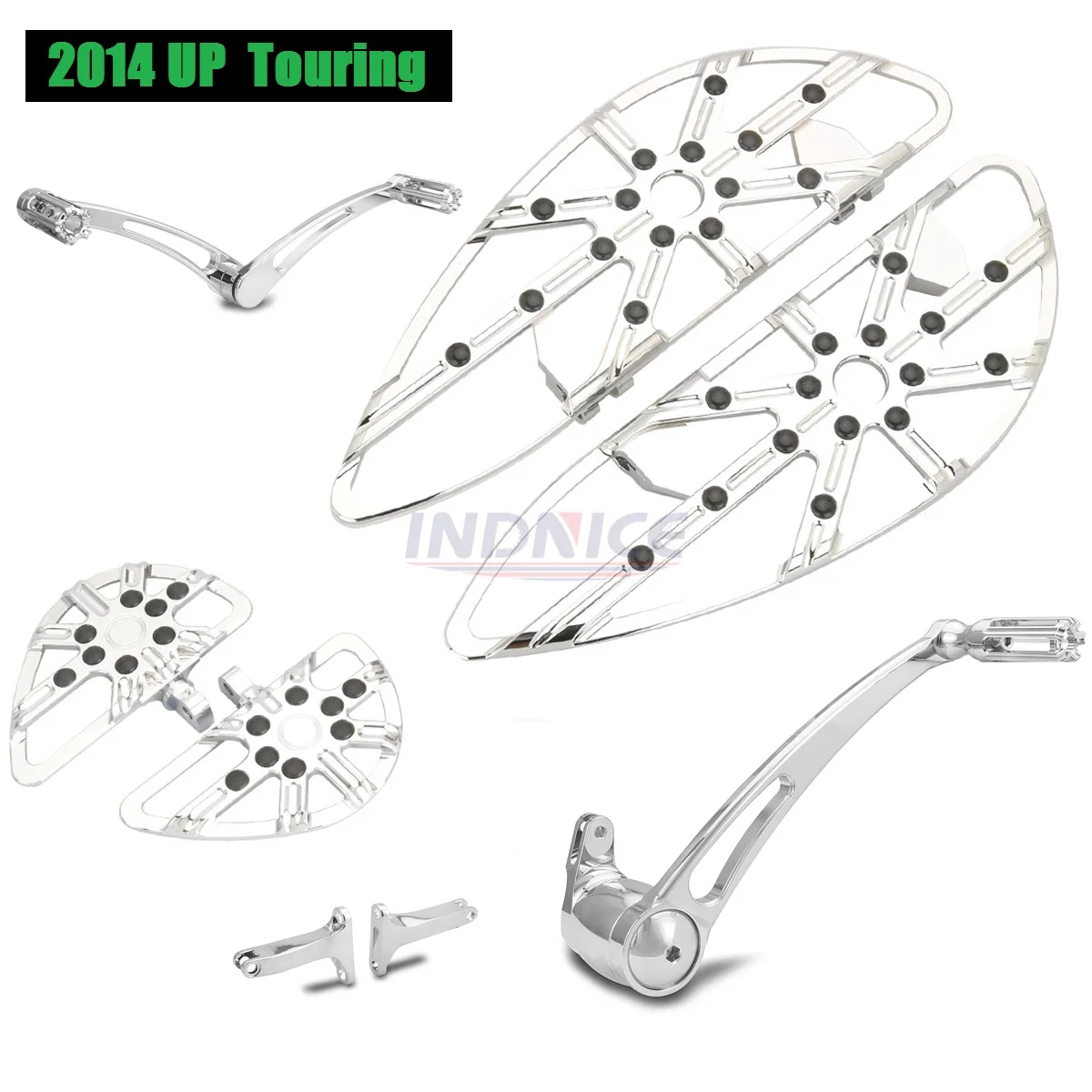 

For harley Touring chromed Gauge Floorboards FLHRXS Shift Brake levers street road glide king 2014-2021