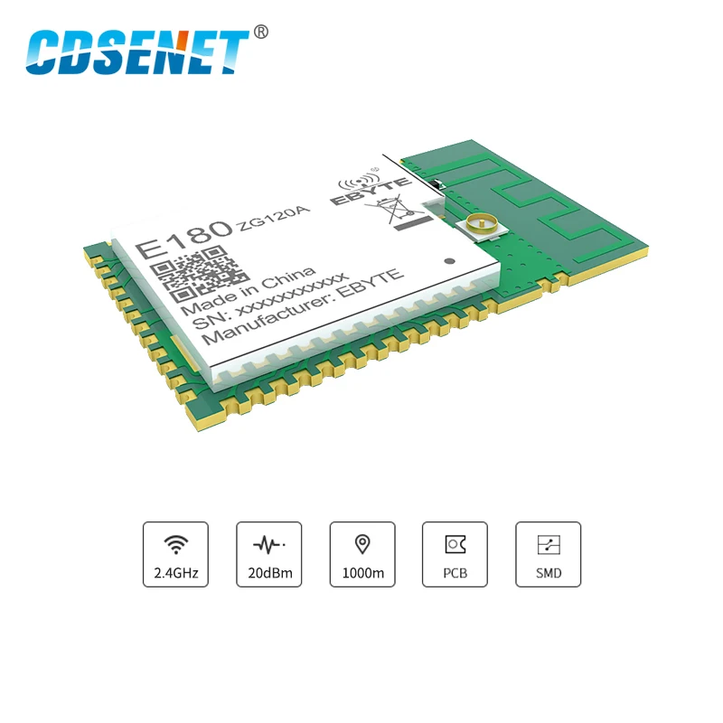 ZigBee 3,0 модуль EFR32MG1B чип 20dBm ввода-вывода Порты и разъёмы 2,4 ГГц Беспроводной трансивер E180-ZG120A PCB IPEX 32-битный процессор ARM Cortex-M4 PA