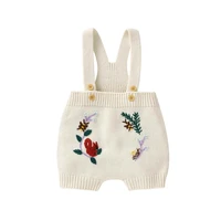 baby rompers sleeveless newborn spring autumn clothes 0 18m vintage floral infant knitted jumpsuit outfit one piece kids clothes