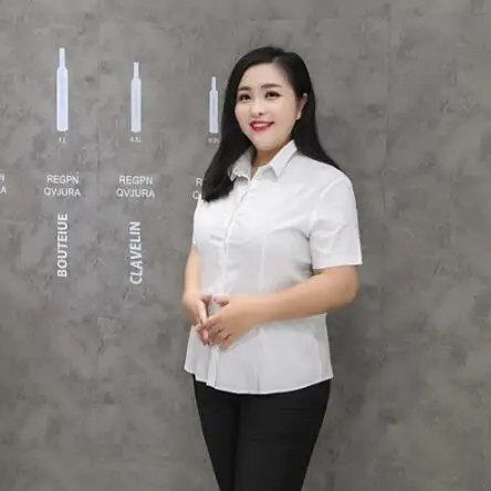 Мода 2020 офисные летние блузки белые рубашки с коротким рукавом размера плюс для