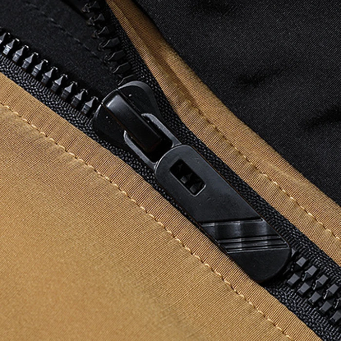 Мужской зимний пуховик с капюшоном средней длины на белом утином пуху | Мужская