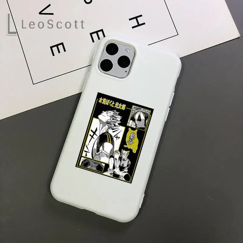 

Oya Haikyuu Love Volleyball Phone Case Candy Color for iPhone 11 12 mini pro XS MAX 8 7 6 6S Plus X 5S SE 2020 XR