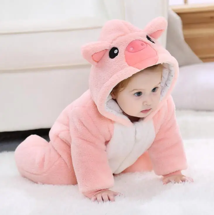 Детский утепленный комбинезон унисекс с пандой для малышей на весну и осень