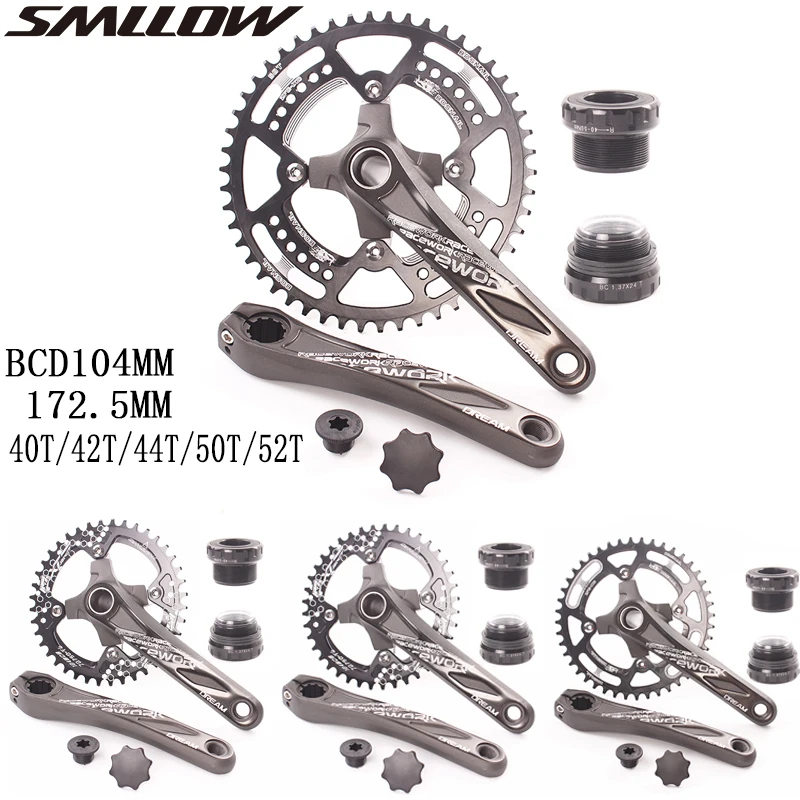 Шатун для велосипеда SMLLOW 104BCD MTB алюминиевый сплав с нижней частью 172 5 мм 40T 42T 44T 50T