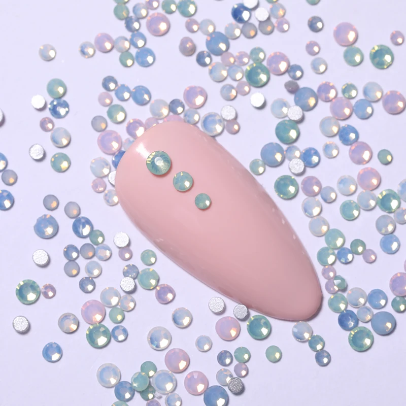 1g 3D ногтей опал стразы Многоразмерные х Смешанные блестящие Шпильки Красочные