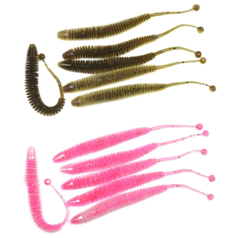 

6pcs/bag Fishing Lures Swimbait Artificial Soft Bait Carp Lures 80mm Night Luminous Lifelike Worm Bait Fishing Lure Tackle