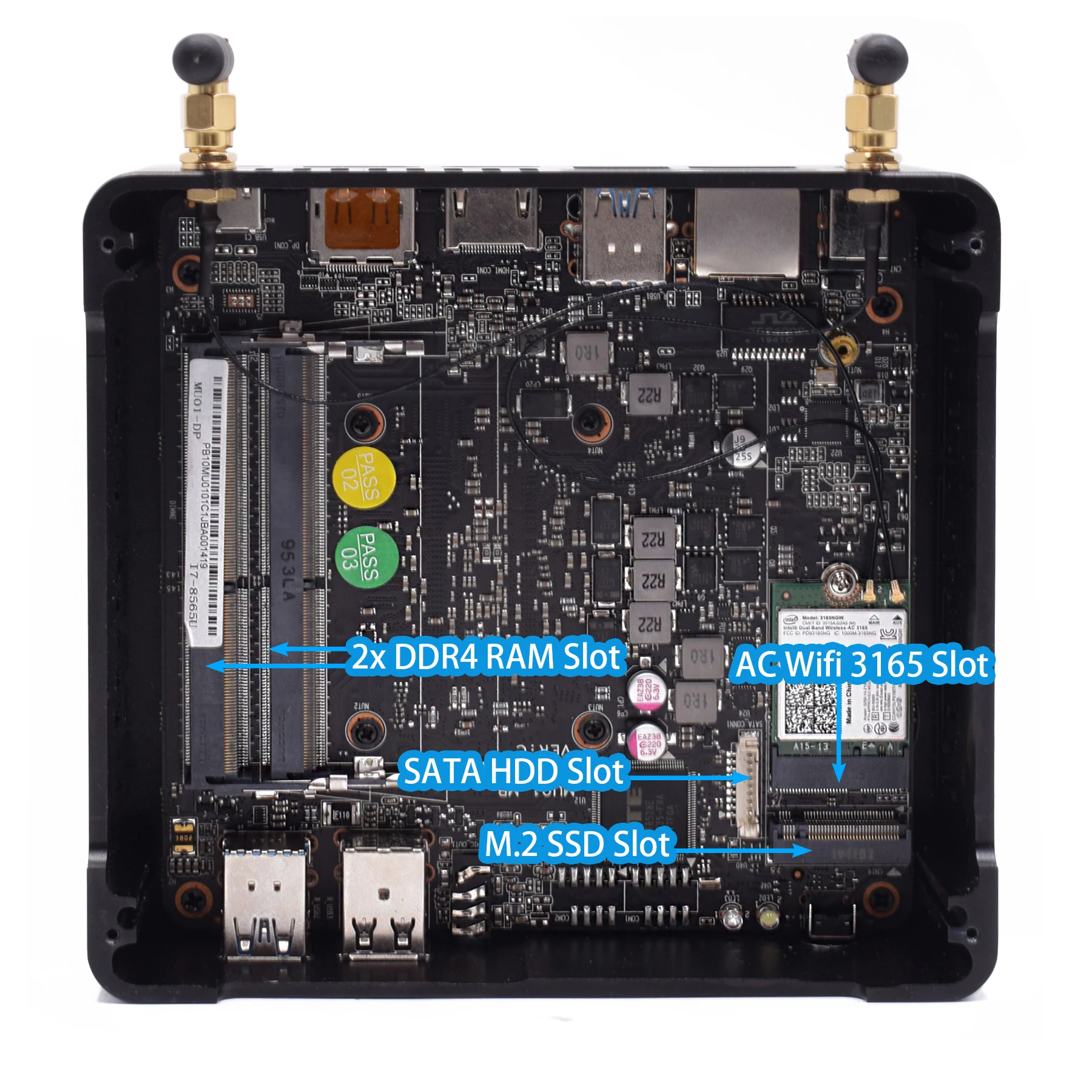 Günstig 10Th Fan Intel Mini PC Core I7 10510U 8565U I5 8265U Tiny Desktop Computador Typ-C Kensington Lock Niedrigen Lärm Wifi AC 3165 Linux