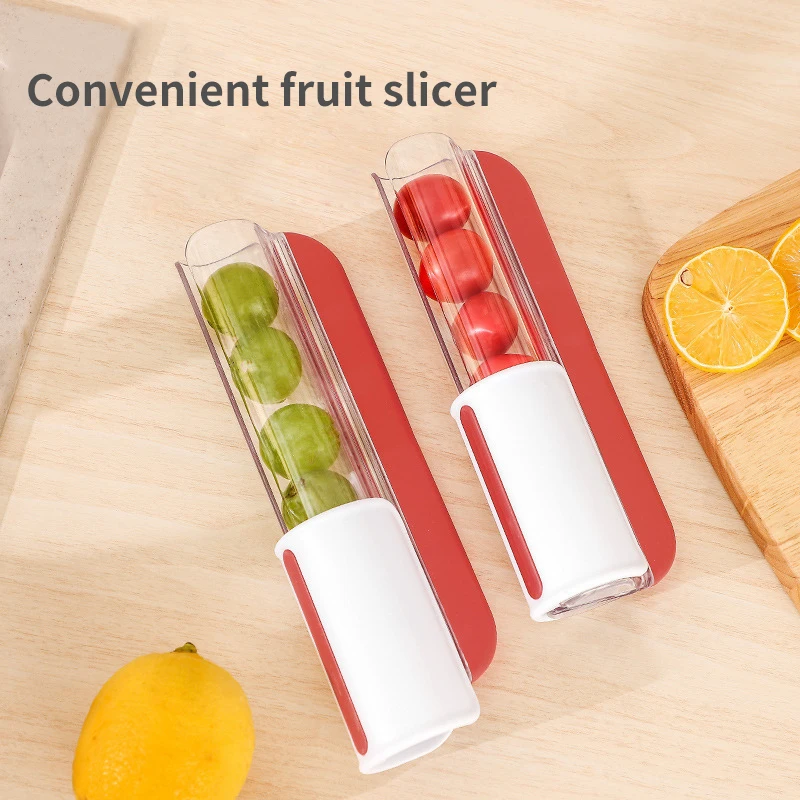 

Fruit and Vegetable Salad Slicer Cherry Slice Multifunction Kicthen Tools Zip Slicer Tomato Slicers Fruit Cake Decoration