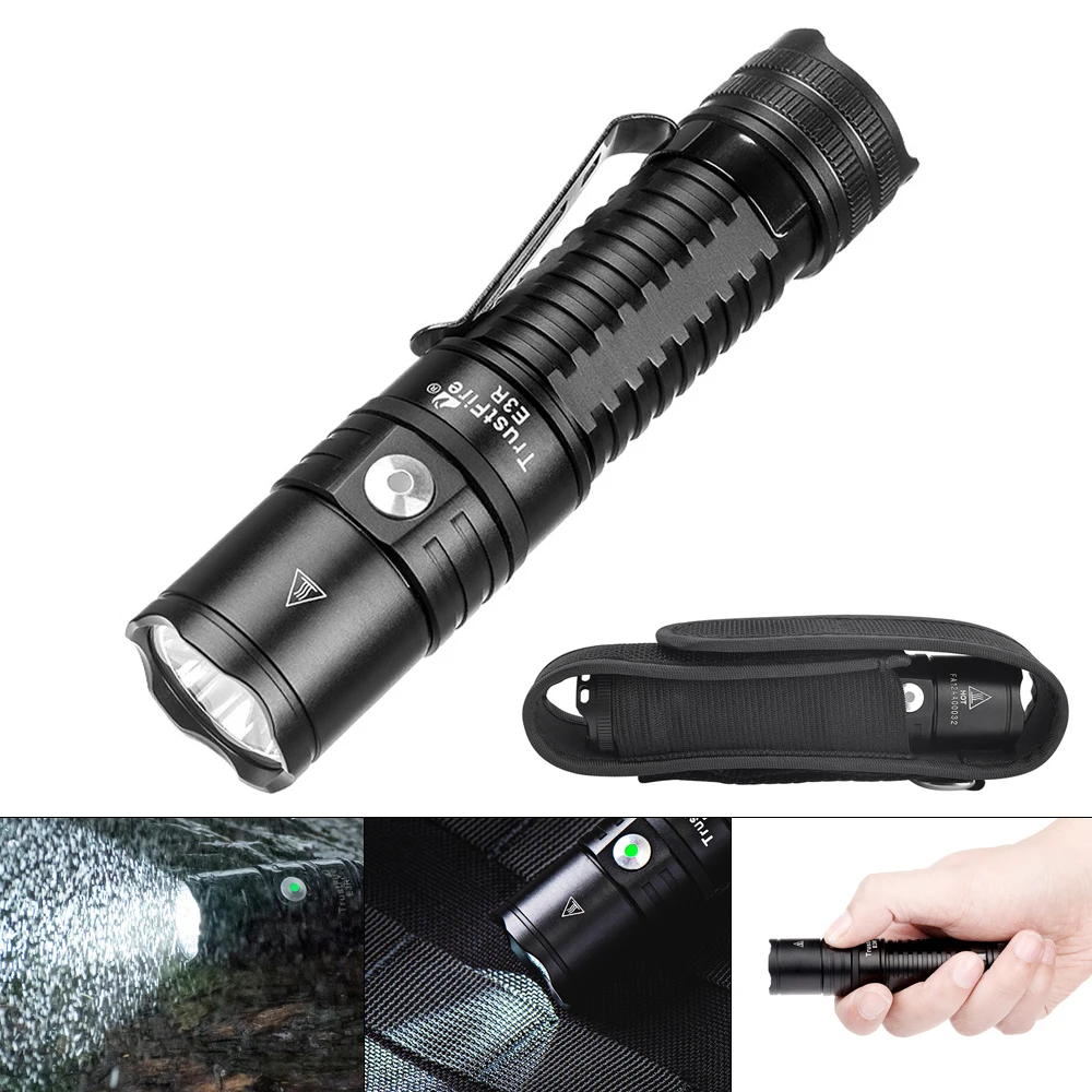 Trustfire Portable E3R 600LM LED Flashlight Waterproof Drop Test 1M Torches for Outdoor Hunting /Searching/Camping Lighting