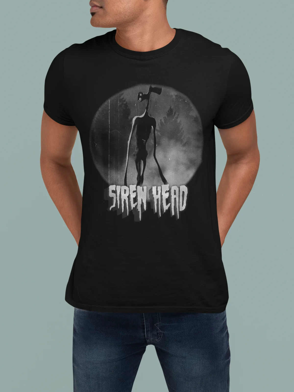 Страшно сирены Монстр подарок на Хэллоуин Для мужчин футболка хлопок S-5XL черный |