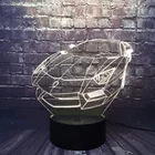 Гоночный Автомобиль 3D лампа Luminarias USB 7 цветов Изменение LED атмосфера градиент визуальный ночник Иллюзия ребенок спальня декор подарки