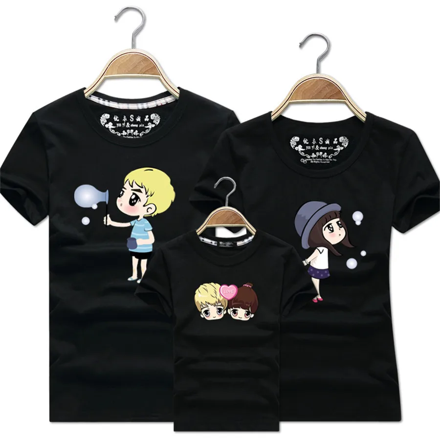 

Family Matching Outfits Mommy Daddy Kid Son Baby T-Shirt Shirts Family Clothes Child T-Shirt cartoonTops Sets