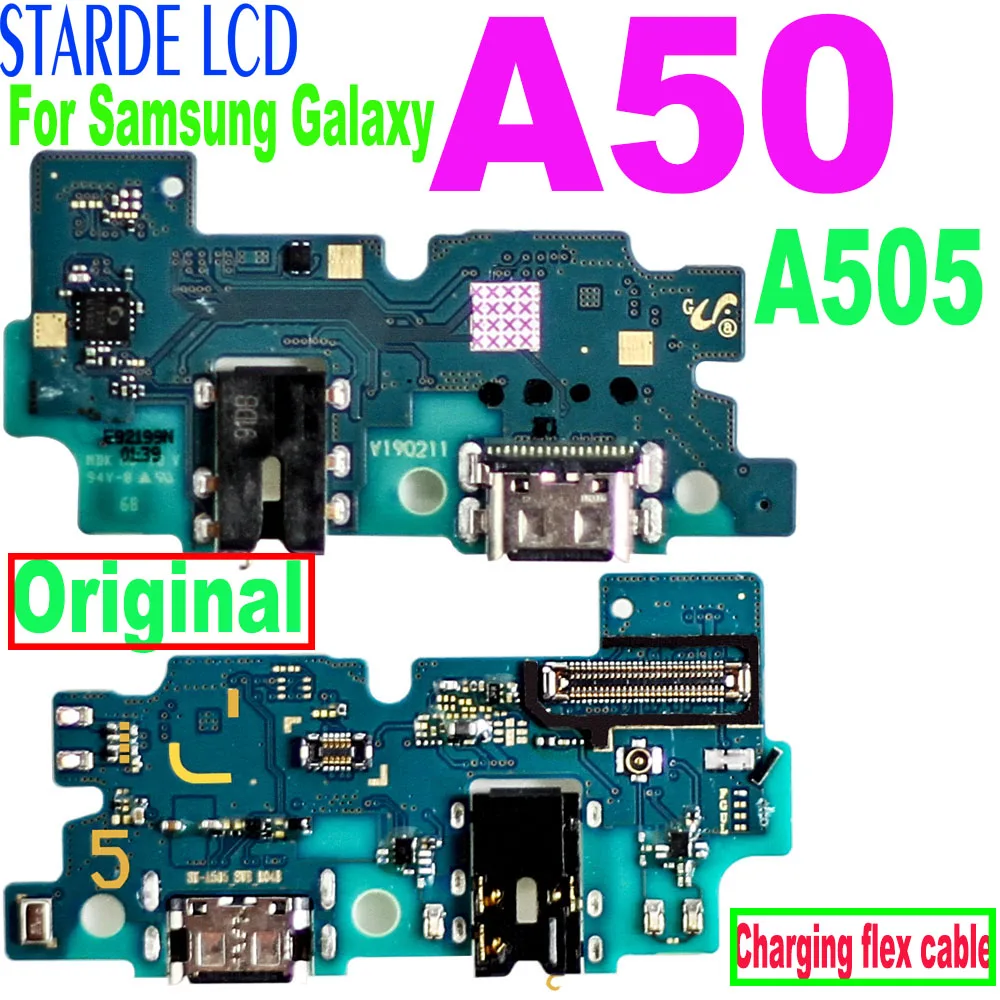 

100% Tested Original Charging Port USB Charge Dock Board Flex Cable For Samsung Galaxy A50 SM-A505FN/DS A505F/DS A505