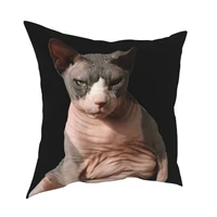 giant hairless cat animal pet pillowcase printed polyester cushion cover decoration throw pillow case cover seater 4545cm