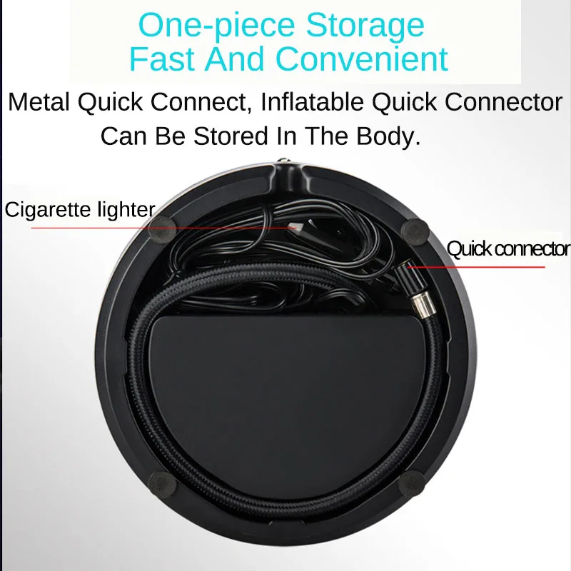 

Portable 100PSI 120W Car Air Pump 60s Fast Inflation Tire Inflator Air Compressor DC 12V Auto Air Pump Car Motorcycle Tire Pump