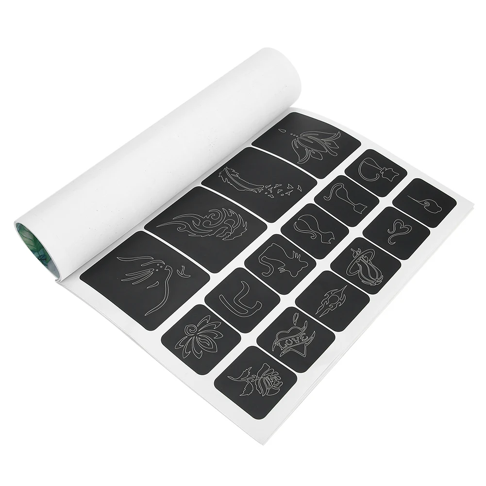 358 узоры аэрография блеск тату трафарет Для женщин Детский рисунок шаблон