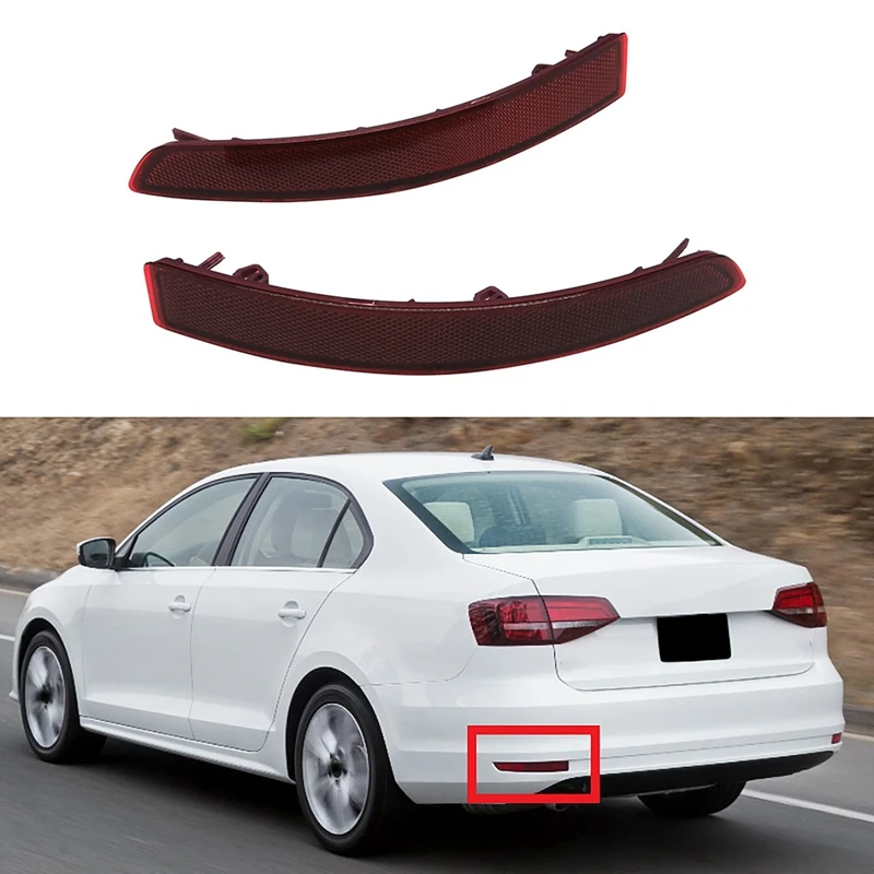 

Car Red Rear Bumper Light Reflector Tail Lamp Warning Light Reflector Fog Lamp For-Jetta 2015-2018