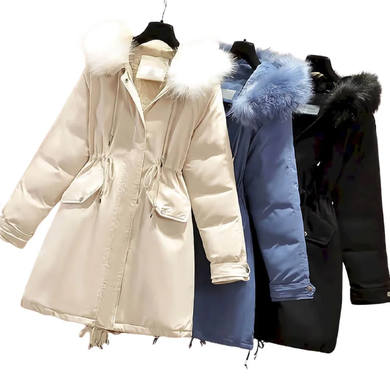 

Winter New Cotton Jacket Women Plus Size Loose Long Korean Style Coats