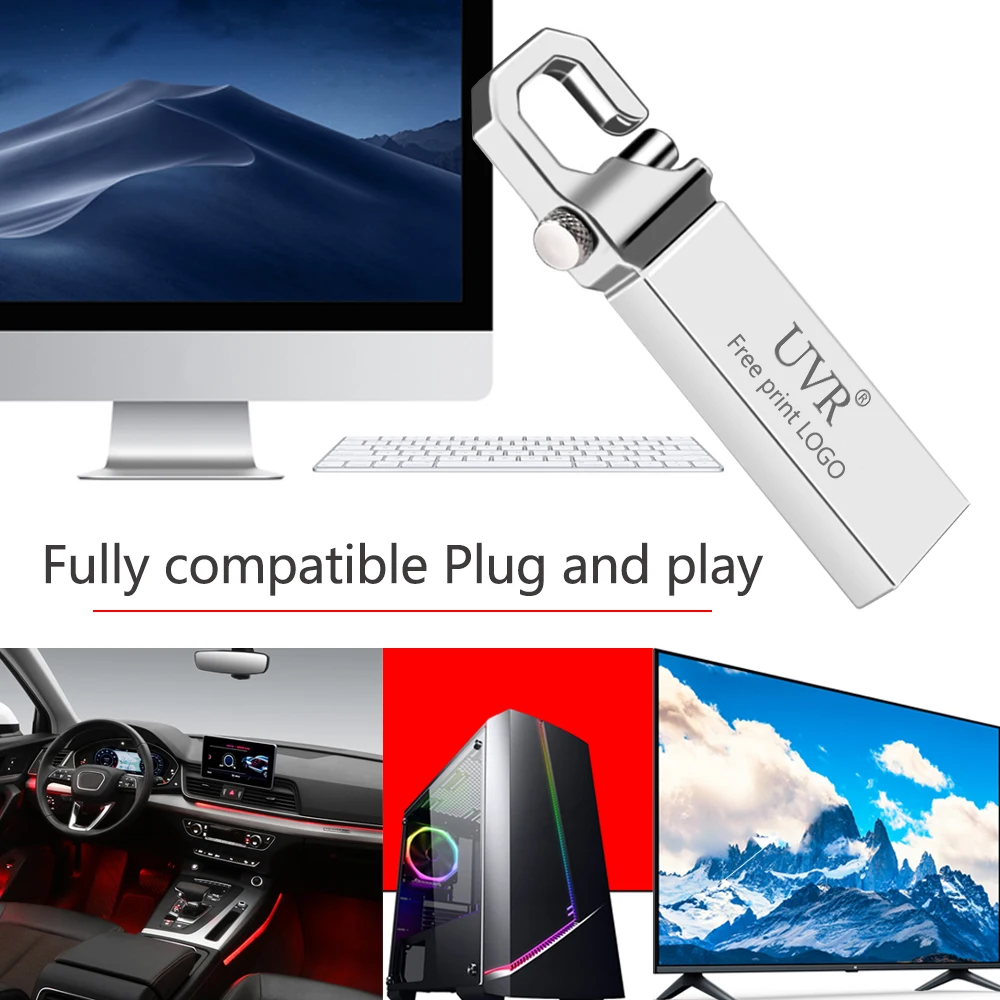 Металлический usb флеш-накопитель 8 ГБ, флеш-накопитель 64 ГБ, флеш-карта памяти 16 Гб, usb 2,0, флеш-накопитель 32 ГБ, память usb 128 ГБ, ключ, печать логотипа