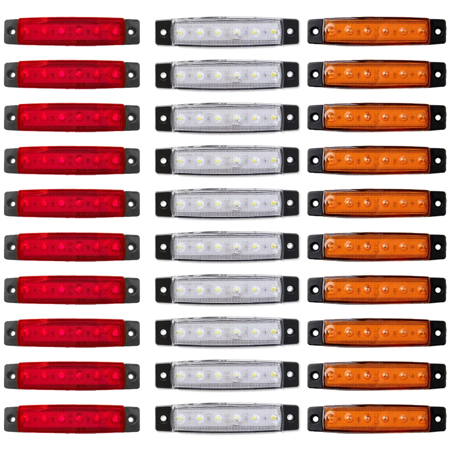 

1pcs Truck Trailer Side Marker Indicators Light Car Signal Brake Rear Warning Tail Light LED 24V Warning Lamp Led Lights for Car