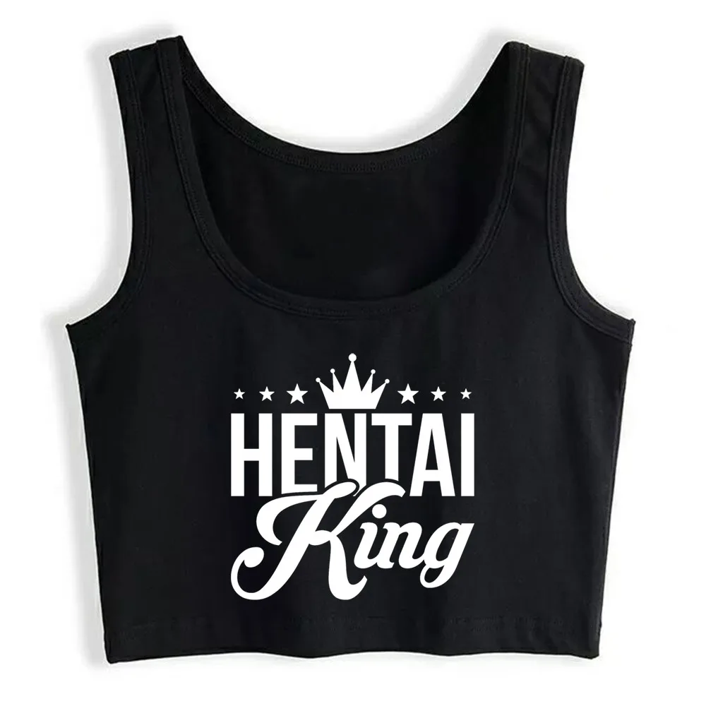 

Crop Top Women Hentai King Anime Manga Harajuku Tank Top Women Vintage Women Clothes