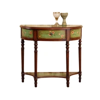 zq european and american style simple console dressing dresser console table wood foot round table corridor table