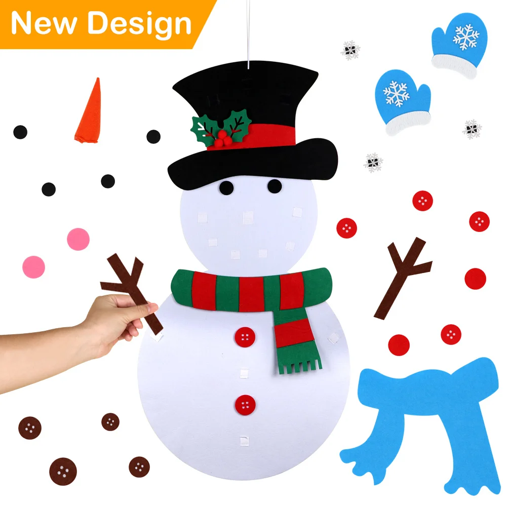 OurWarm DIY войлочная Рождественская елка лучший подарок для детей новогодние поставки двери настенные подвесные украшения Рождественское украшение для дома