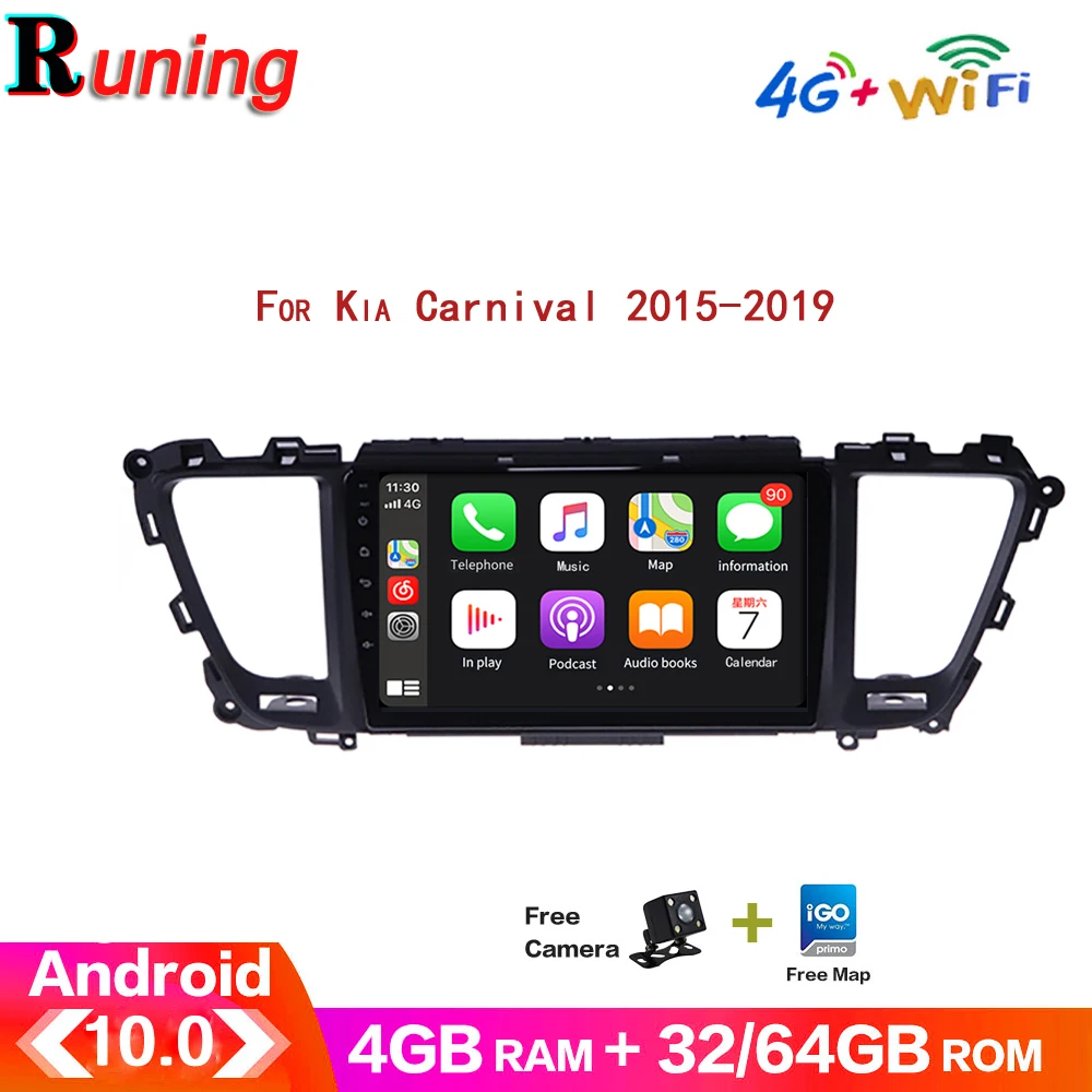 

Car Android Radio Stereo Multimedia Player 4G 64G For Kia Carnival YP Sedona 2015-2019 Audio Auto Video GPS Navigation HeadUnit