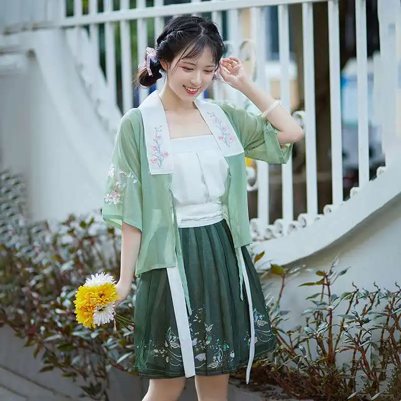 

Japanese Style Kimono Dress Harajuku Cardigan Women Haori Yukata Kawaii Girls Vintage Party Top Skirts Suit Haori Costume