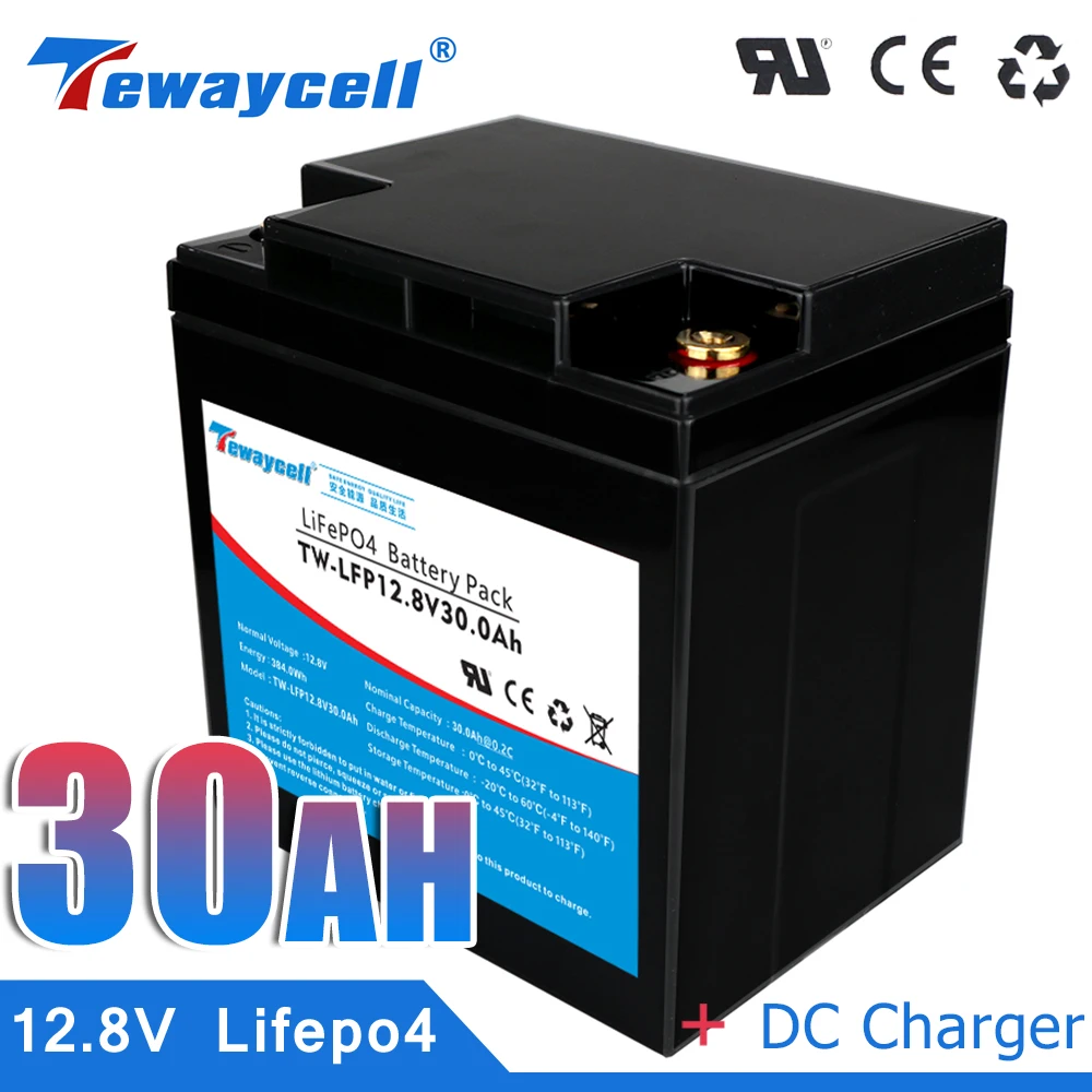 Литий железо фосфатный аккумулятор 12 8 в 30 ач LifePo4 с BMS DIY 24 36 48 аккумуляторная