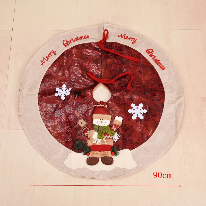 SDZS265 Snowman Санта-Клаус Снеговик Рождественская елка юбка ковер decoracion navidad Рождественская елка украшения falda arbol de navidad merry christmas - Цвет: SDZS265 Snowman