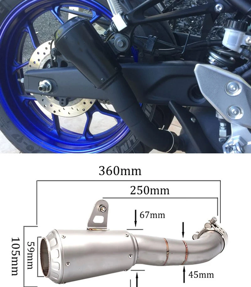 Мотоцикл выхлопной выпускной; обувь для езды на мотоцикле YZF-R3 YZF-R25 MT-03 MT03 YZF R3 R25