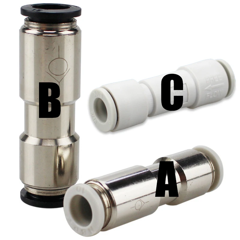 Обратный пневматический клапан односторонний обратный прямая трубка для шланга