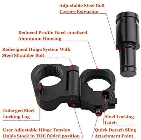 

1pcs Aluminium Side Folding Stock Adapter Color Randomly Hunting Shooting Shotgun rifle accessories