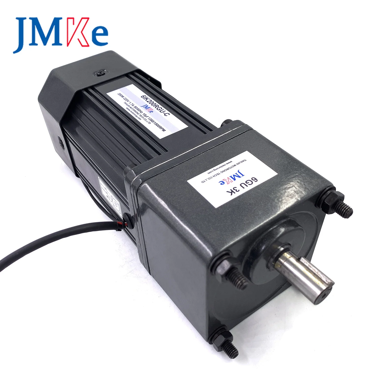 Электрический мотор JMKE 220 В с редукторной головкой 104x104 мм 200 Вт редукторный