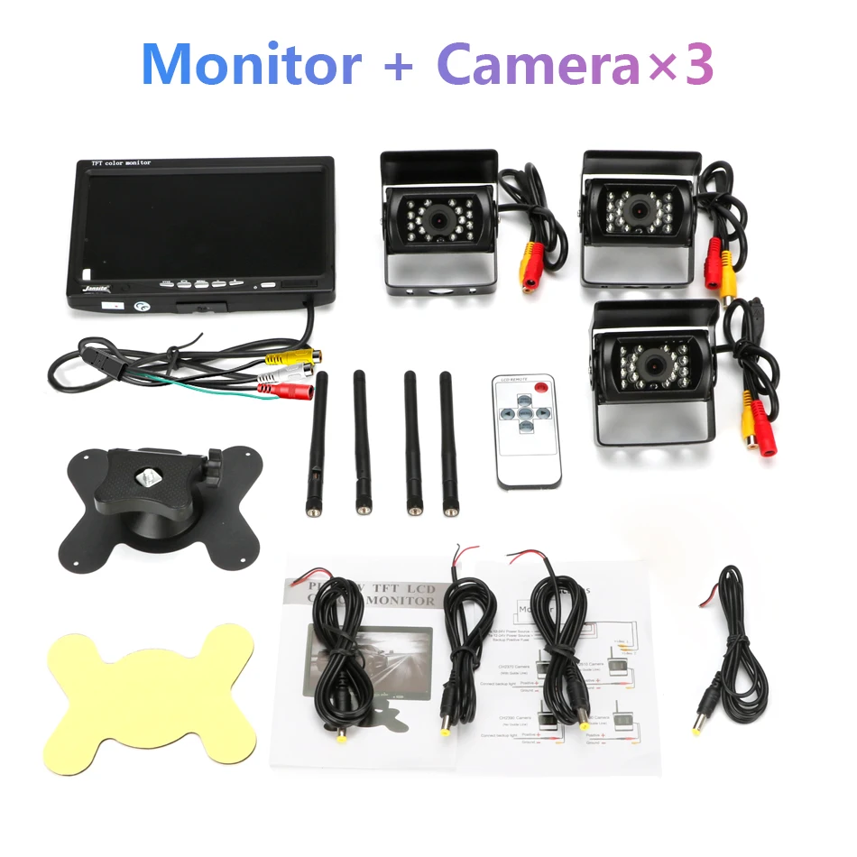 Беспроводные автомобильные мониторы Jansite 7 дюймовый дисплей камера заднего вида