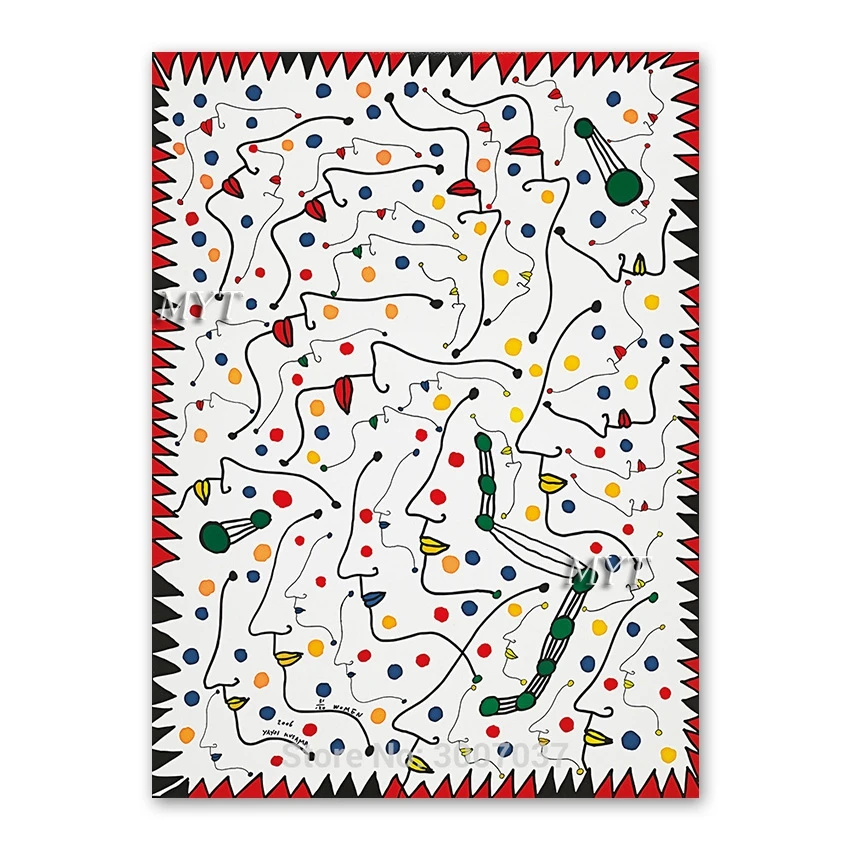 

Modern Home Decorative Abstract Figure Face Picture Art 100% Hand-painted Colors Oil Painting No Frame Wall Hanging Canvas Art